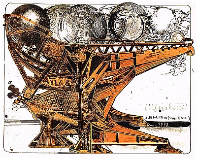 1973 - Atlas - Jubi-Litho von Roll - Zustand 3 - Lithographie - 45,3x57cm
